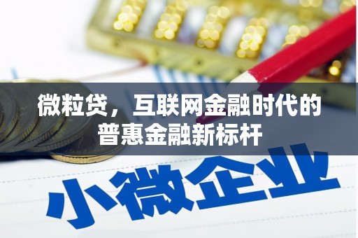 景泰微粒贷，互联网金融时代的普惠金融新标杆