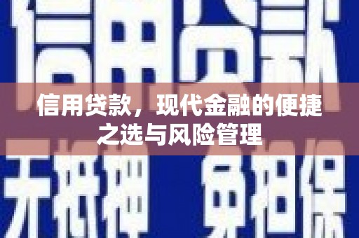 景泰信用贷款，现代金融的便捷之选与风险管理