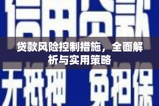 景泰贷款风险控制措施，全面解析与实用策略