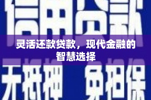 景泰灵活还款贷款，现代金融的智慧选择