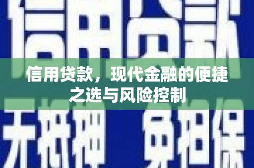 景泰信用贷款，现代金融的便捷之选与风险控制