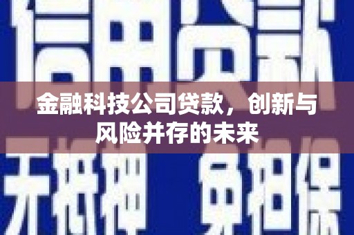 景泰金融科技公司贷款，创新与风险并存的未来