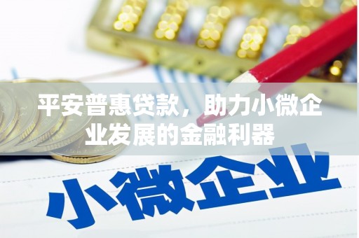 景泰平安普惠贷款，助力小微企业发展的金融利器