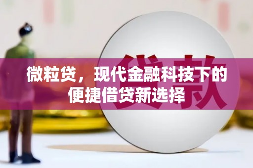 景泰微粒贷，现代金融科技下的便捷借贷新选择