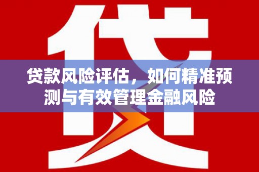 景泰贷款风险评估，如何精准预测与有效管理金融风险