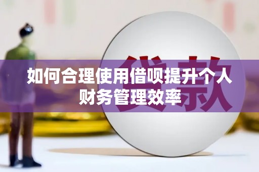 景泰如何合理使用借呗提升个人财务管理效率