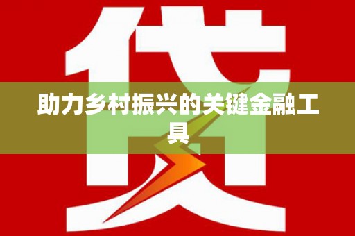 景泰助力乡村振兴的关键金融工具