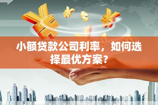 景泰小额贷款公司利率，如何选择最优方案？
