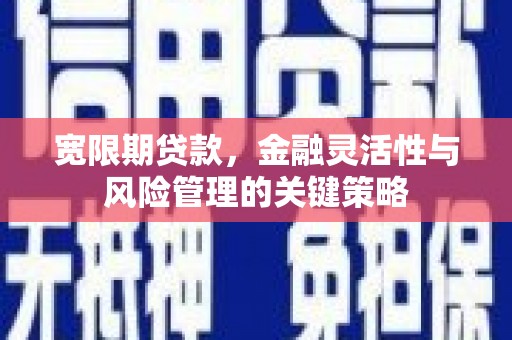 景泰宽限期贷款，金融灵活性与风险管理的关键策略