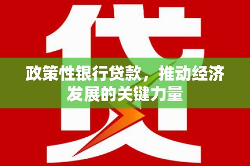 景泰政策性银行贷款，推动经济发展的关键力量